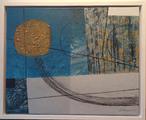 Untitled blue abstract by Geoffrey Robinson